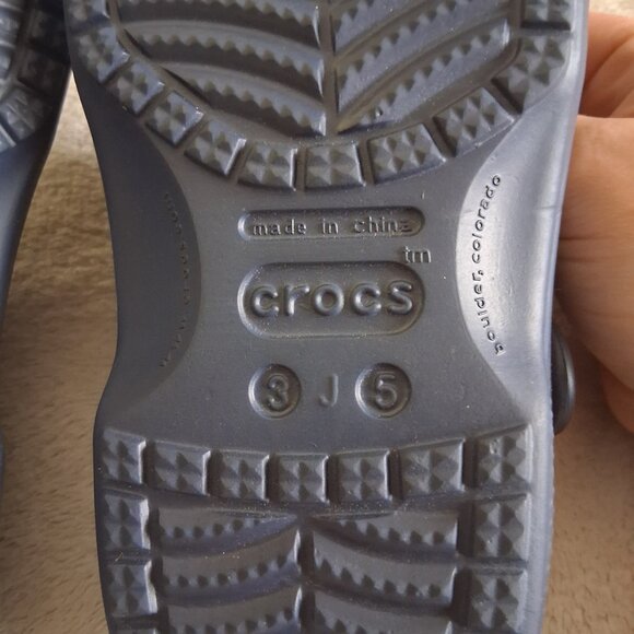 Crocs Boys Unisex Youth Size 3 Navy Blue Baya Clogs - Picture 8 of 8